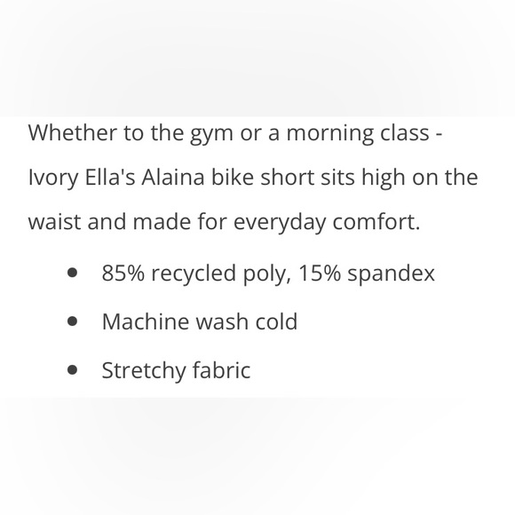 NWT Ivory Ella “Alaina” High Waisted Biker Shorts - Size XL - Picture 2 of 14